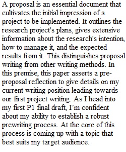 Pre-Reflection Proposal